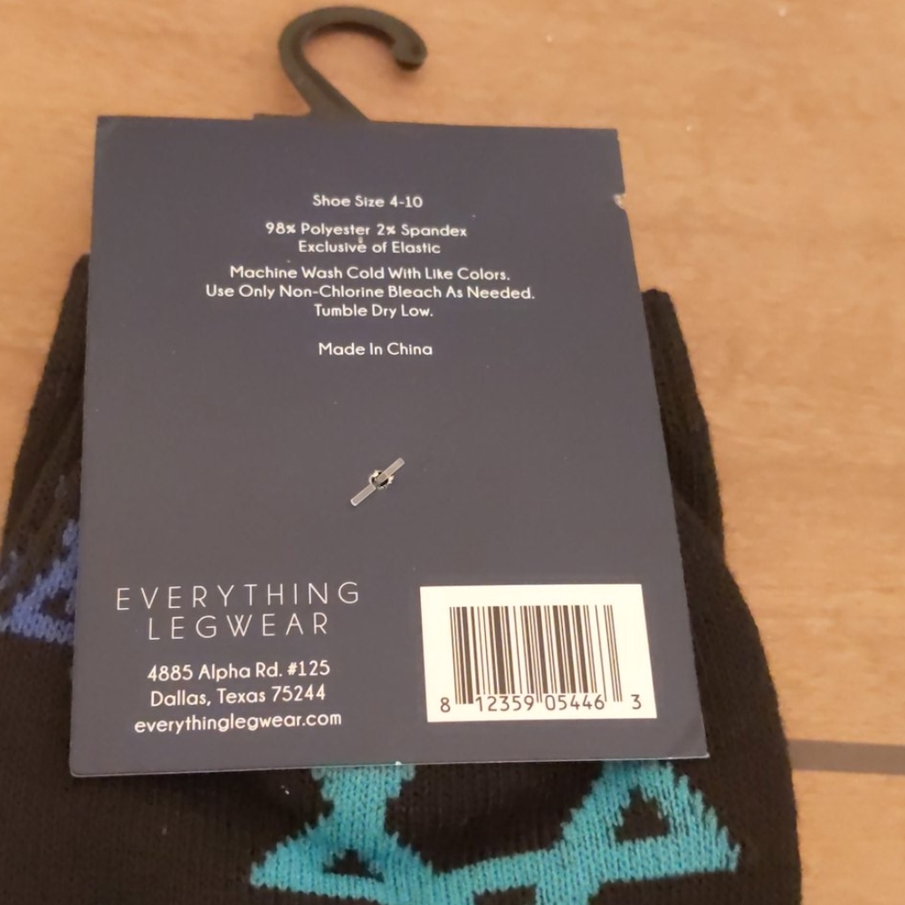 Everything Legwear Hanukkah Star of David Socks - Picture 2 of 3